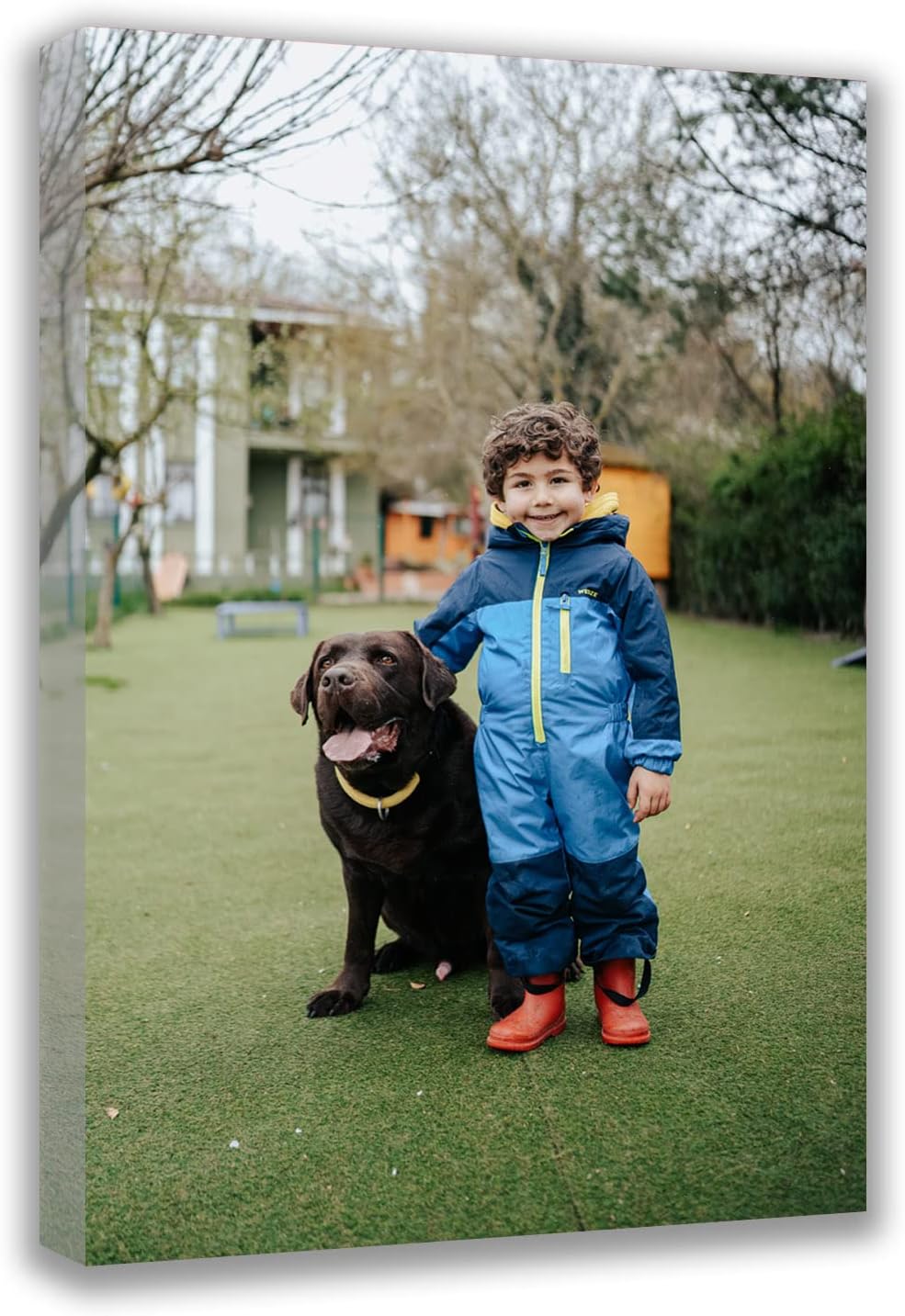Skiennix Custom Canvas Prints - Personalized Framed Wall Art for Family & Pet Photos | 10'' x 12''