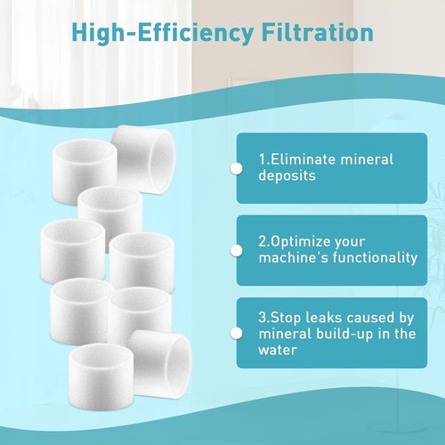 30-pack Humidifier Filters Compatible with LEVOIT Humidifiers Model Classic160, Dual150, Dual200S, Classic300(S), LV600S, OasisMist 450S, Superior 6000S Series - Enhanced Humidification Efficiency