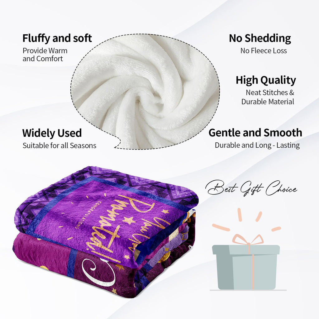 Dfaqehk New Job Gift for Women, Congratulation Promotion Gifts for Women, New Job Gifts for Her, Gift for Coworker Leaving, Job Promotion Presents Throw Blanket 60" x 50"