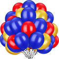 TecUnite 100 Pcs Colorful Latex Balloons - 13 Inch Red, Blue, Yellow for Graduation, Wedding, and Birthday Celebrations