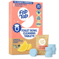 Fab Tab Toilet Bowl Cleaner Tablets, Powerful Stain Removal, No Harsh Chemicals, Plastic-Free, Removes Rust & Stains, Safe for Regular and Septic Tank Toilets, Lemon & Eucalyptus Scent