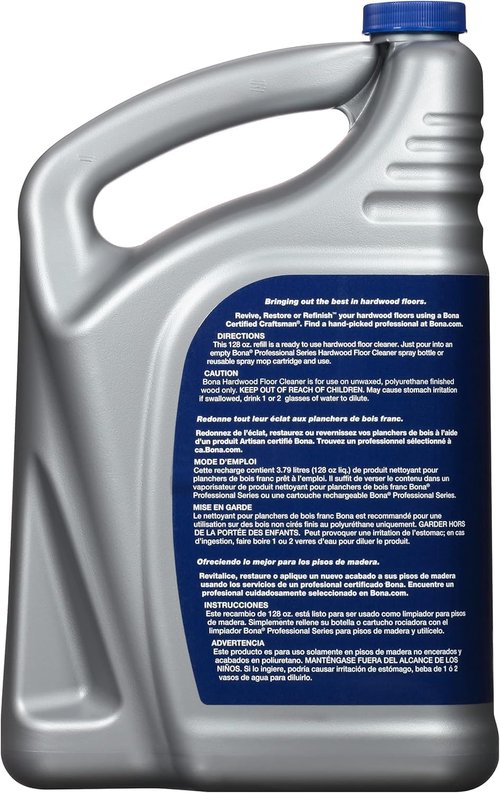 Bona Professional Hardwood Floor Cleaner Refill - 128 Fl Oz | Deep Clean & Shine