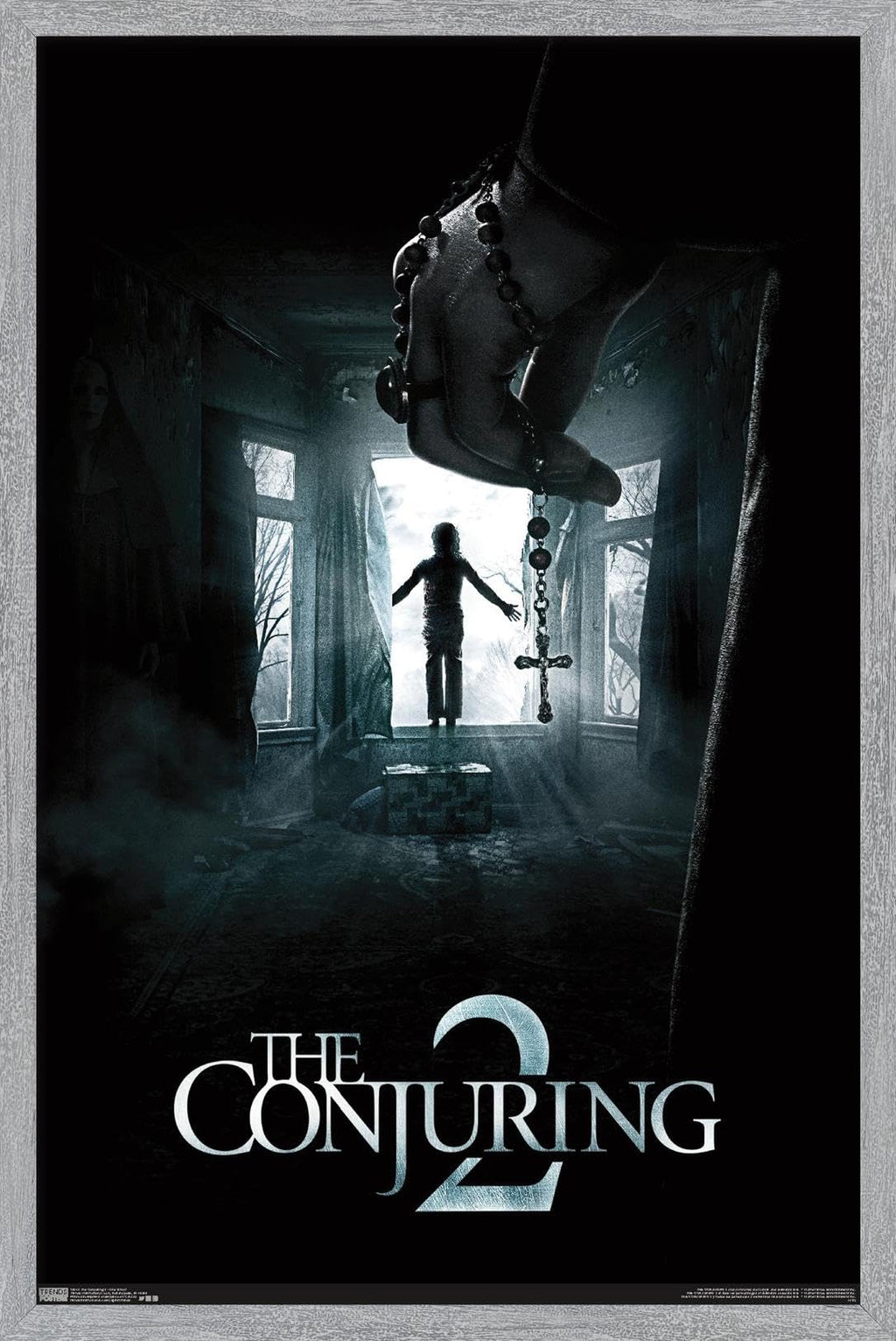 The Conjuring 2 - One Sheet Wall Poster, 22.4L" x 14.7W", Gray Framed Version