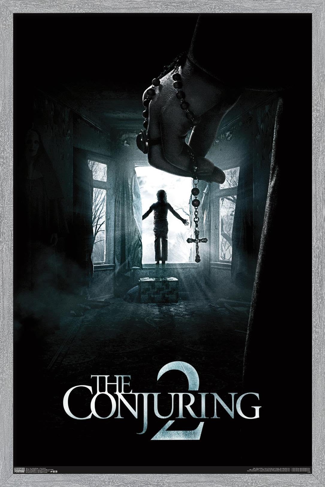 The Conjuring 2 - One Sheet Wall Poster, 22.4L" x 14.7W", Gray Framed Version