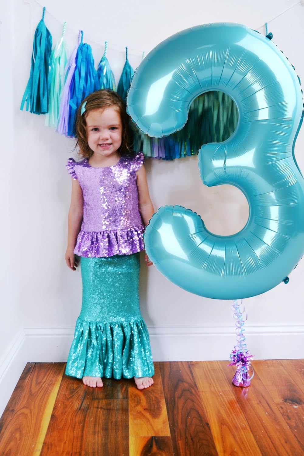 Numbers Balloon - 40 Inch Large Pastel Blue Balloon for 3rd Birthday Decor | Perfect for Parties