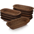 Nuogo 10 Pack Wooden Dough Bowls Bulk 12.5 Inches Rustic Dough Bowls for Wedding DIY Candle Home Crafts Making Farmhouse Fruits Supplies Decoration(Brown)