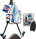 T&V Ironing Board Holder - Wall Mount & Over The Door Hanger | Heat Reflective & Stain Resistant Cover Set