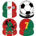 48 Pcs Soccer Paper Plates 7" Soccer Birthday Party Disposable Dessert Plates Supplies Green Red Sports Ball Plates Sport Party Dinnerware Decorations Tableware for Birthday Baby Shower Sporty Party