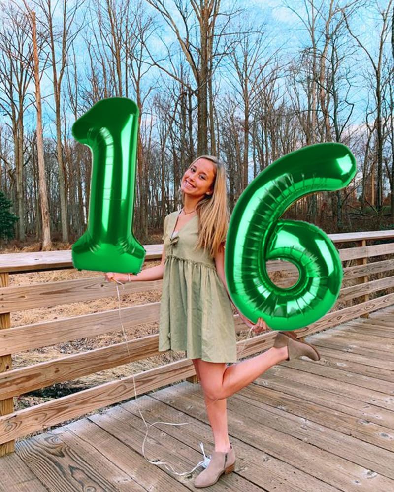 Skiennix 40-Inch Dark Green Number Balloons - Perfect Happy Birthday & Wedding Anniversary Decor