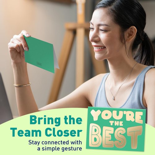 S&O Employee Appreciation Cards for Coworkers - 8 Designs - Assorted Thank You Cards with Envelopes - For Office Staff Recognition, Work Anniversary & Gratitude - Staff Appreciation, 4x5.5”
