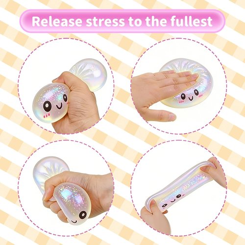 Glitter Dumpling | 2026 New Sensory Squeeze Toy for Stress Relief | Soft Decompression Dough