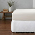 Greenland Home Paisley Quilted 100% Cotton Bed Skirt, White, Queen