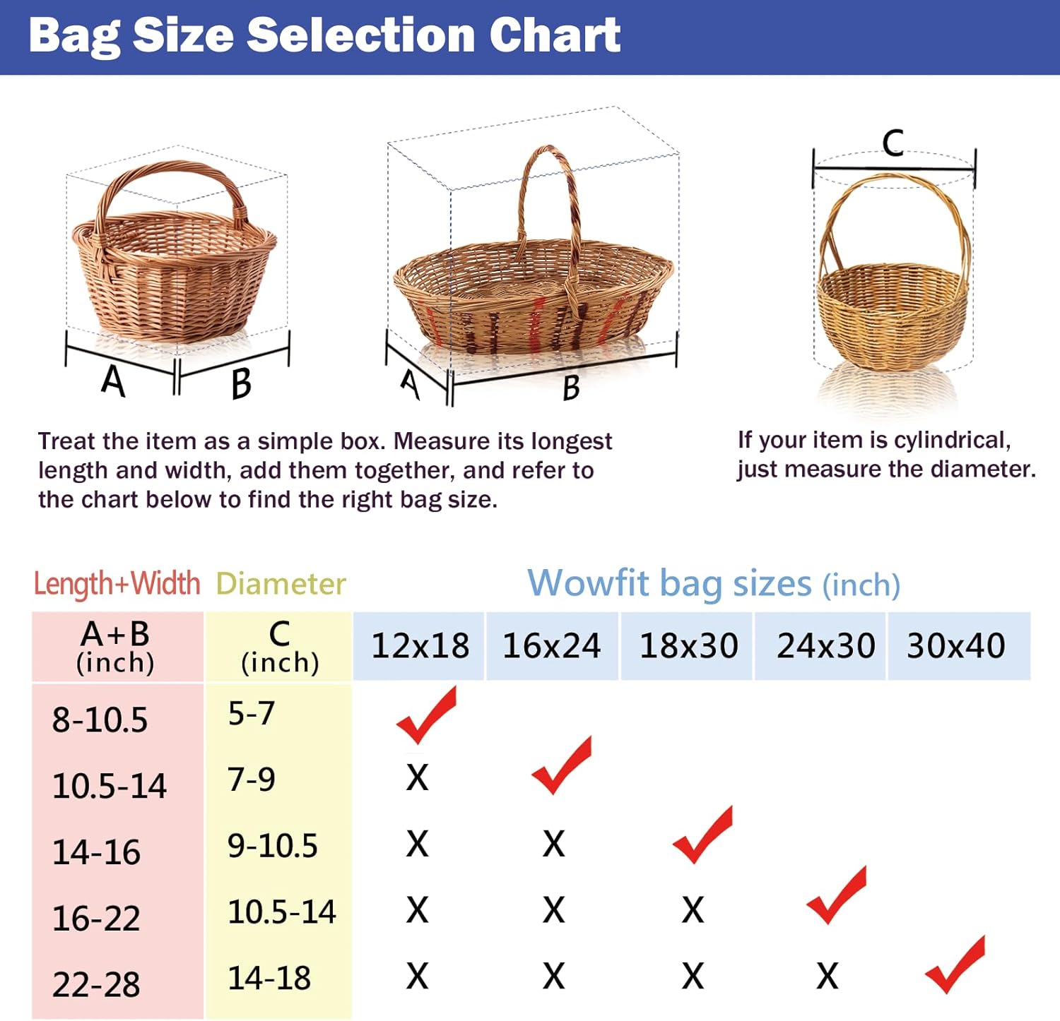 Wowfit 10 CT 16x24 Inch Clear Cellophane Gift Bags – Food-Safe Cello Bags for Small Gift Baskets, Wine Raffles, Bridal or Baby Showers, and More (No Gusset, Ribbon Not Included)