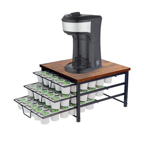 SPEDAY 3 Tier Coffee Capsule Storage Drawer,Coffee Pod Holder for K Cups,90 Capacity Coffee Capsule Storage Organizer Holder,Office or Home Kitchen Counter Organizer