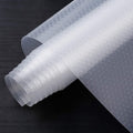 HooTown Refrigerator, Fridge, Shelf Liner and Drawer Mats 17.5 Inch Wide x 32.8 Feet Long, Non Slip EVA Plastic Washable Waterproof Pads for Kitchen Cabinet, Pantry Closet, Cupboard, Transparent