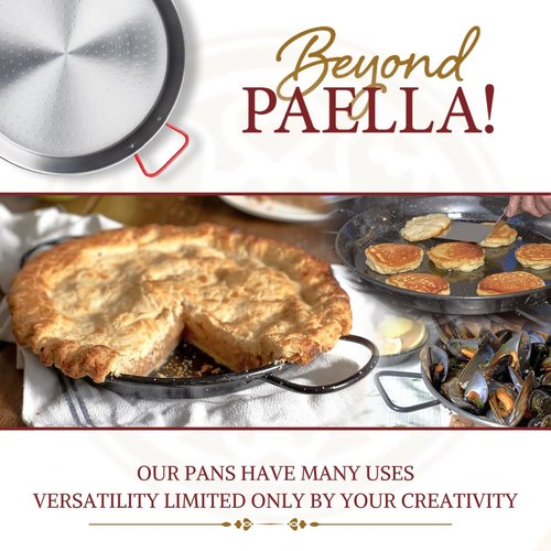 Garcima 22-Inch Carbon Steel Paella Pan, 55cm