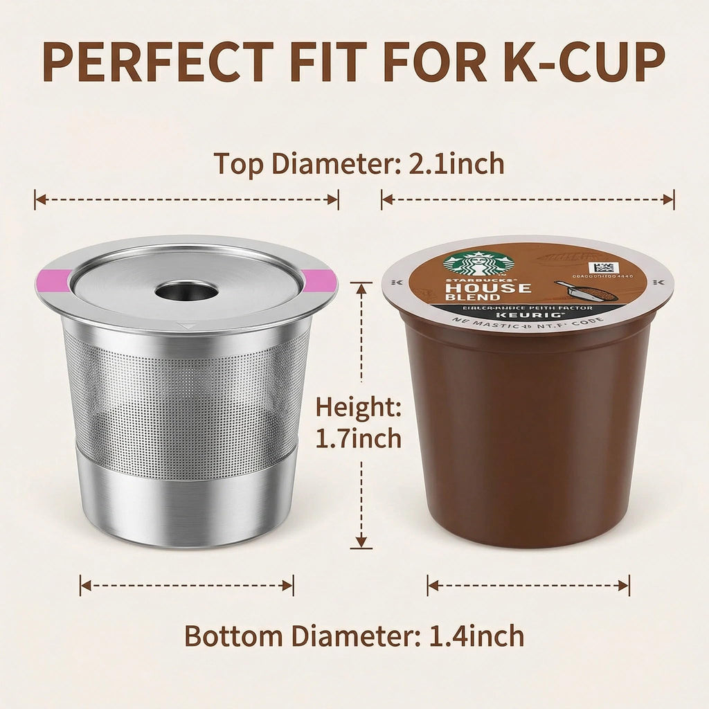 4 Pack Stianless Steel Reusable K Cup Coffee Pods Compatible for Keurig 1.0 & 2.0 Coffee Maker Refillable Keurig Coffee Filter