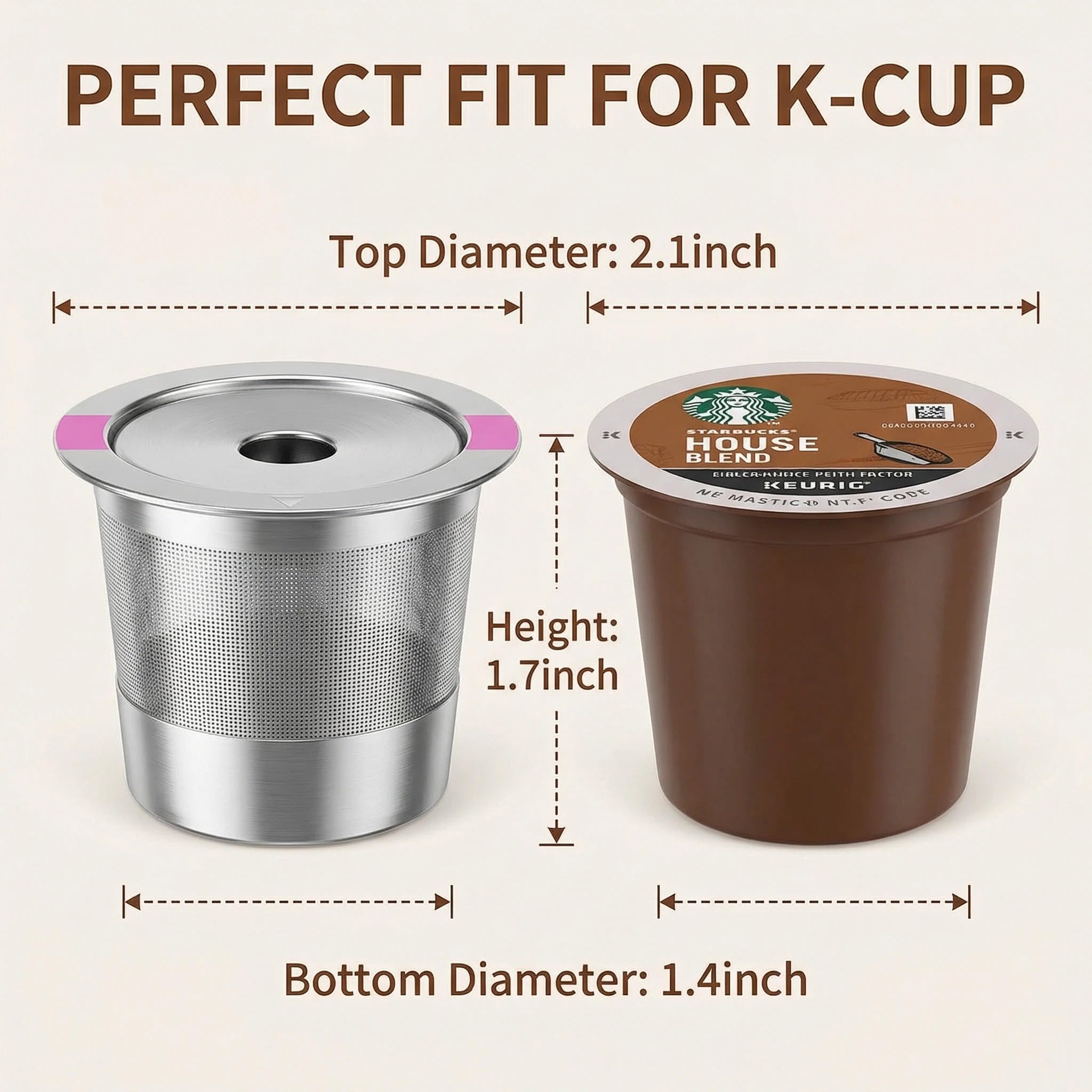 4 Pack Stianless Steel Reusable K Cup Coffee Pods Compatible for Keurig 1.0 & 2.0 Coffee Maker Refillable Keurig Coffee Filter