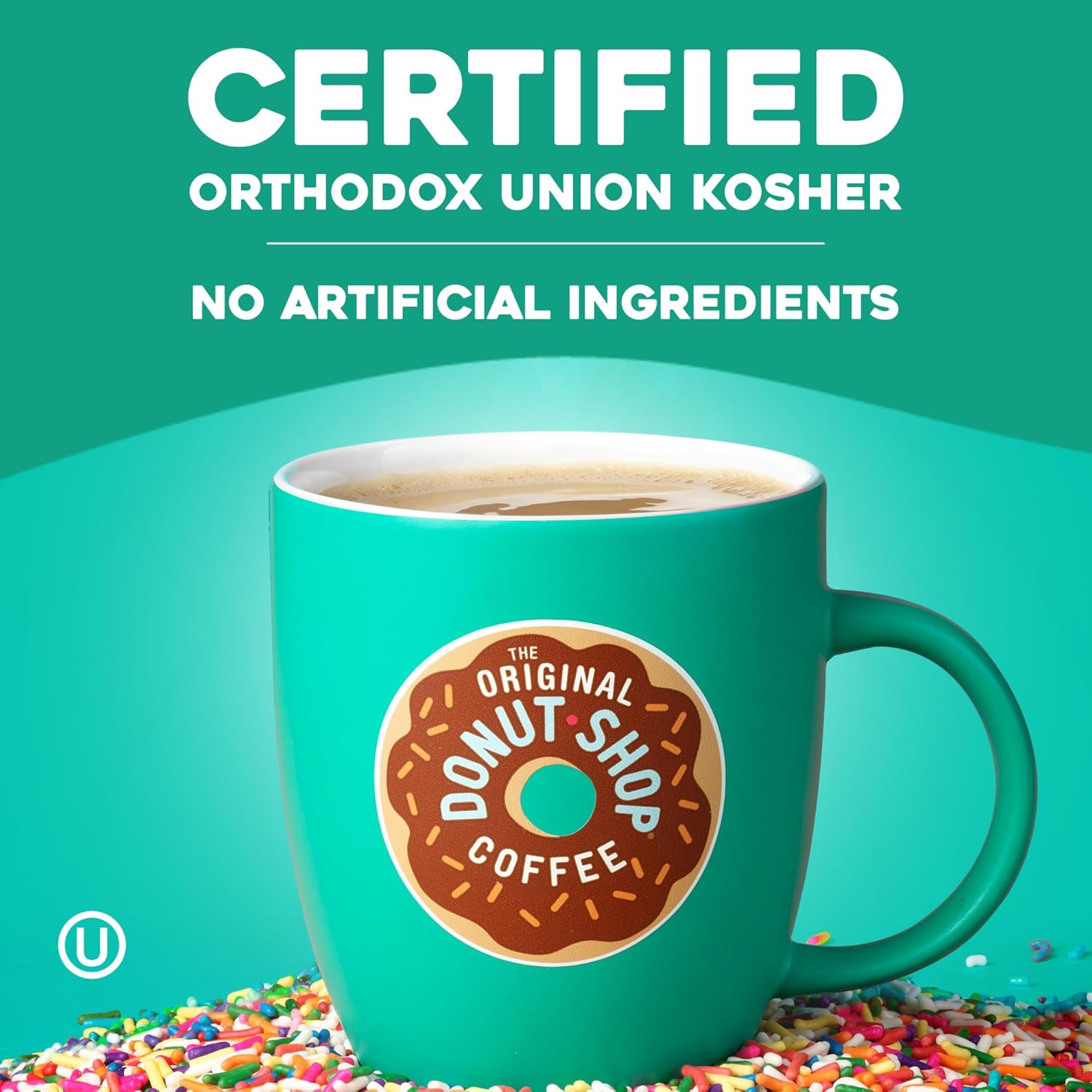 Original Donut Shop Dark Roast K-Cup Pods - Single-Serve Coffee, 60 Count (6 Packs of 10)