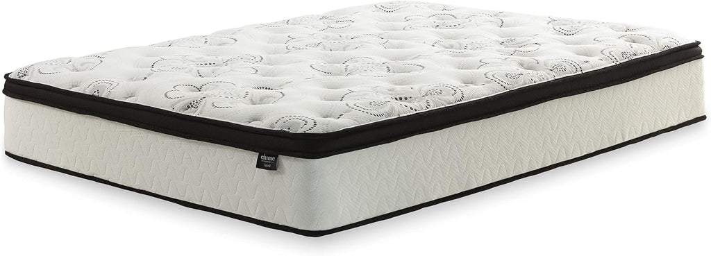 Signature Design by Ashley Chime 12-Inch Queen Hybrid Innerspring Mattress - Ultra Plush Gel Memory Foam for Lumbar Support