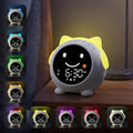 JAHUYU Kids Alarm Clock with Sleep Training, LED Night Light, Bluetooth Music, Multi-Color Display, Sound Machine, OK to Wake Light for Toddlers and Children