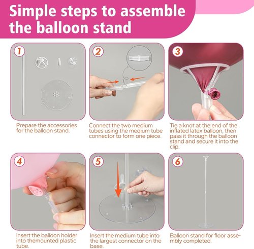Bezente Balloon Stand Kit - 8PCS Tabletop Holder for Party Decorations | Reusable for Birthdays, Weddings & Showers
