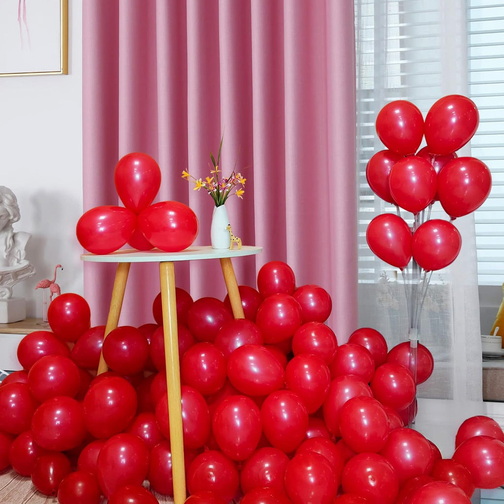 Red Balloons 110 Pcs - 5 Inch Mini Thick Latex Balloons for Birthday & Wedding Decorations
