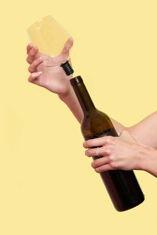 Godinger Chugmate Wine Glass Bottle Topper,The Original Goblet To Drink Straight From The Bottle, 16oz