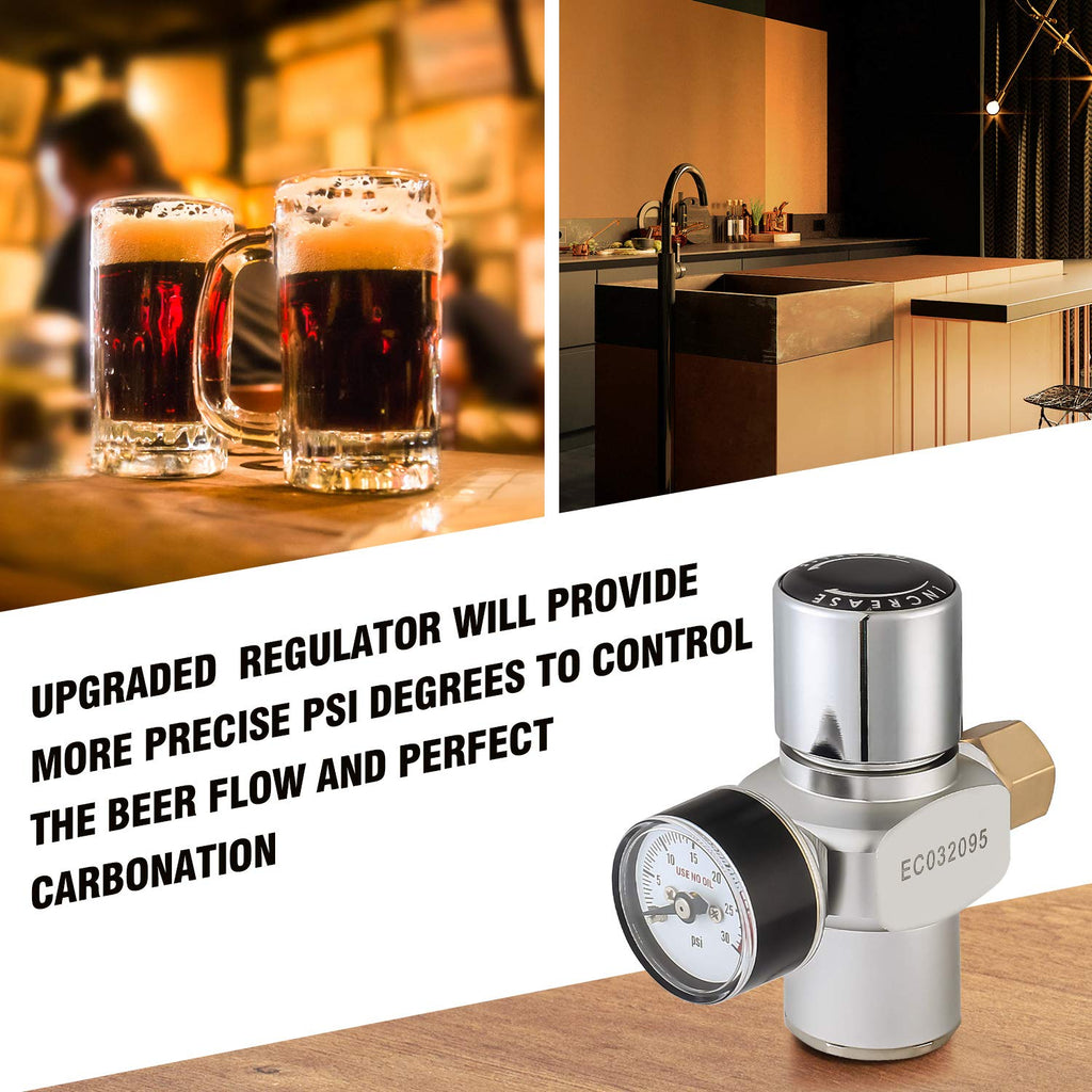 TMCRAFT 64oz Pressurized Mini Keg Growler, Portable Stainless Steel Home Keg Kit System with Updated Co2 Regulator Keeps Fresh and Carbonation for Homebrew, Craft and Draft Beer