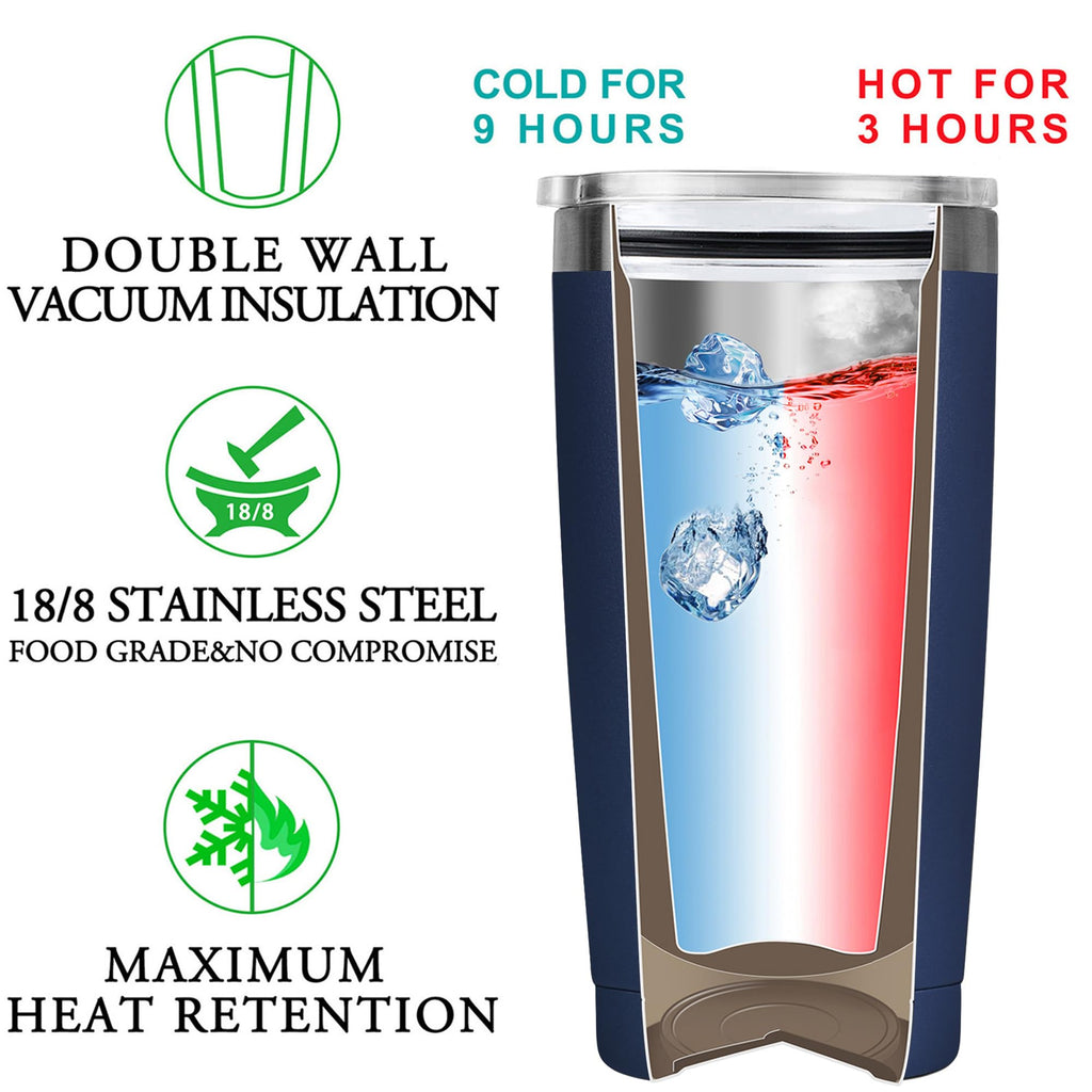 MASGALACC Retirement Gifts for Men Women Coworkers - Funny Retired 2025 Party Decorations for Coworkers, 20oz Stainless Steel Double Wall Vacuum Insulated Tumbler, Navy Blue