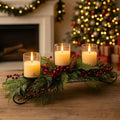 Cindeer 30 Inch Christmas Candle Holder - Elegant Table Centerpiece for Holiday Decor | Classic Design