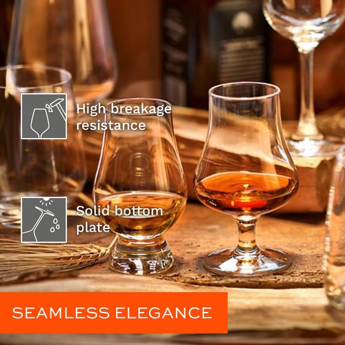 Stölzle Lausitz Set of 6 Whiskey Tasting Glasses (6.5 Fl oz). Crystal Whiskey Glasses For Men & Women. Dishwasher Safe, Durable Bourbon Gifts For Men - Genuine Stölzle Whiskey Glass Set