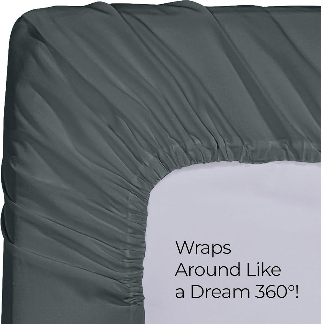 Utopia Bedding Full Fitted Sheet - Soft Microfiber - Deep Pocket - Fade Resistant - Grey