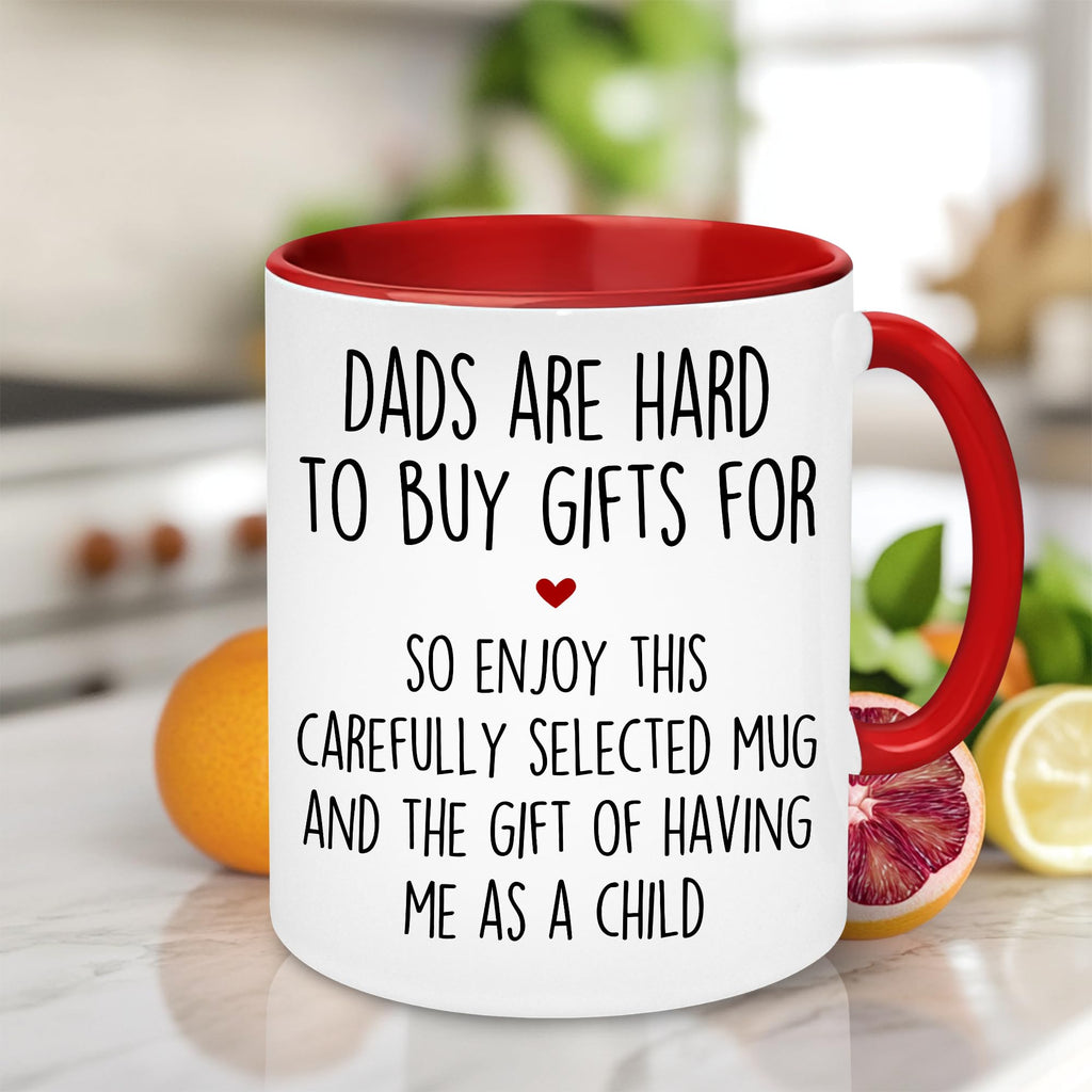 YIDAJI Gifts For Dad - Christmas Mug For Dad - Dads Are Hard To Buy Gifts Mug - Dad Gifts From Daughter, Son - Fathers Day, Christmas, Birthday Gifts Idea For Dad, Father, Papa, Daddy, Husband, Men