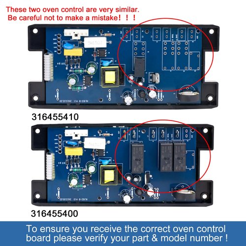 5304518661 316455410 Oven Range Control Board for Frigidaire Kenmore oven Stove Board Oven Range Stove Clock Control Board AP6886161 316222800 316222802 （Blue board）