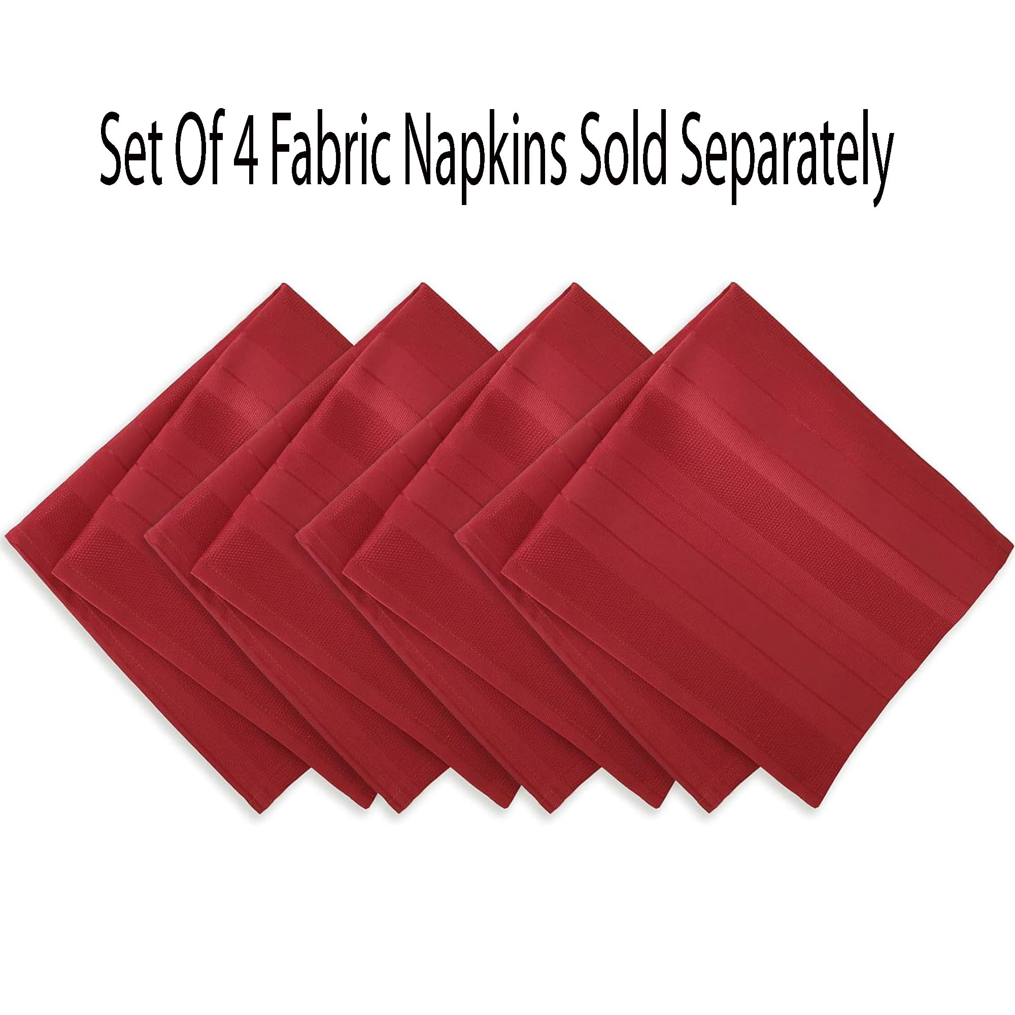 Newbridge Red Satin Stripe Fabric Tablecloth, 60 x 144 Inch Rectangle, Elegant Woven Stripe, Wrinkle Resistant Reusable Polyester Table Cover