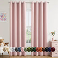 MIULEE Blackout Curtains - Baby Pink Thermal Insulated Drapes | 84 Inches Long, Noise-Reducing 2 Panels