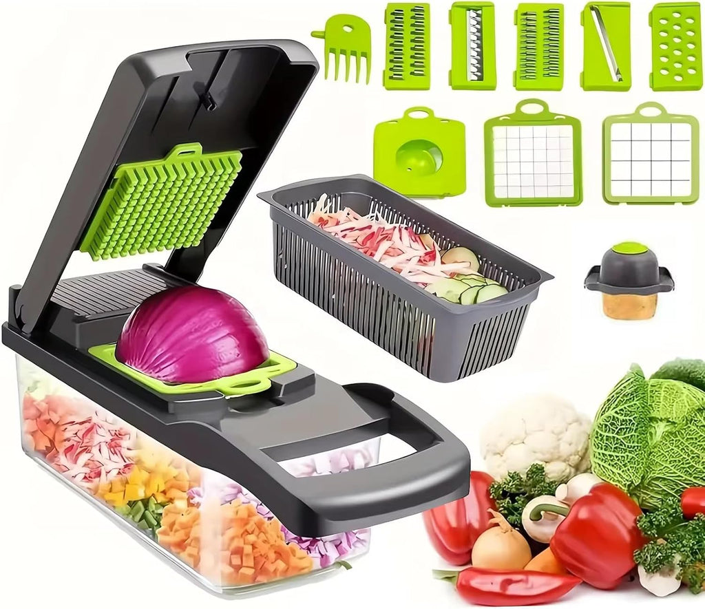 Skiennix Onion Cutter - Multifunctional Vegetable Chopper & Mandoline Slicer | Ideal for Dicing & Grating