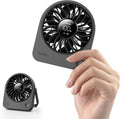 Aecooly Mini Portable Desk Fan - Quiet USB Fan with 4 Speeds | 180° Adjustable & Rechargeable - Black