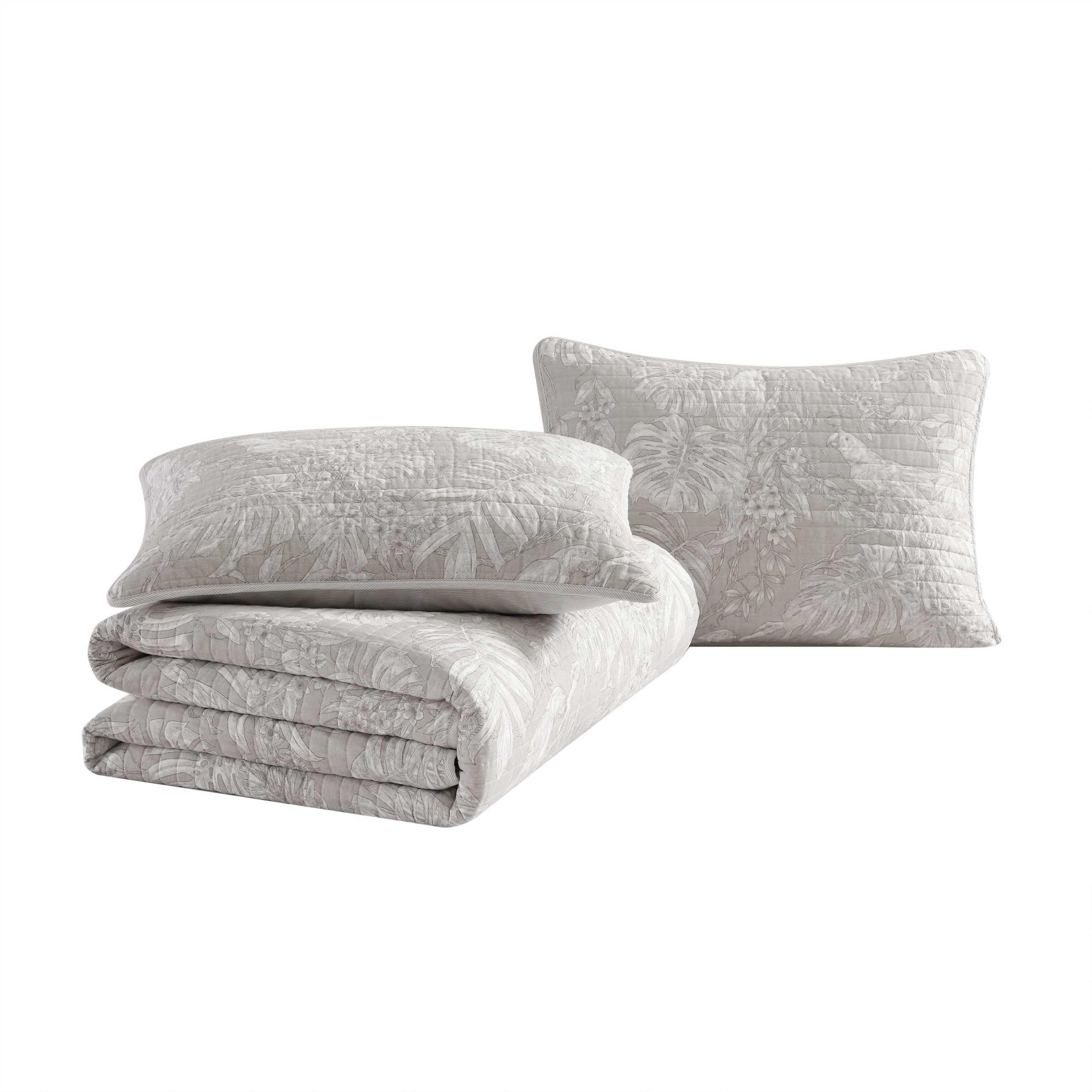 Tommy Bahama - Full/Queen Quilt Set, Lightweight and Breathable Bedding with Matching Sham(s), Super Soft Bedding Set (Jungle Toile Beige, Full/Queen)