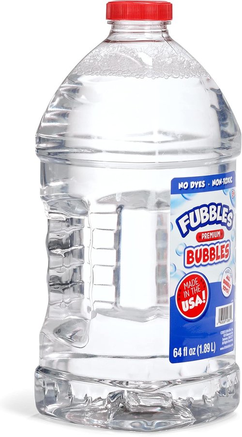 Fubbles Little Kids Bubbles - 64oz Non-Toxic Bubble Solution | Made in The USA | Perfect for Bubble Machines and Toys