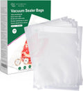 Quart Vacuum Sealer Bags - BPA-Free Heavy Duty 8x11 Inch Food Storage | 100 Count Precut with Labeling Area