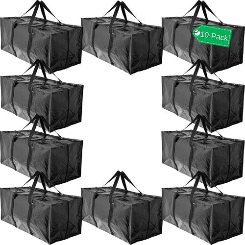 BAG-THAT! Heavy Duty Extra Large Moving Bags - Stronger Handles & Zippered Storage Totes