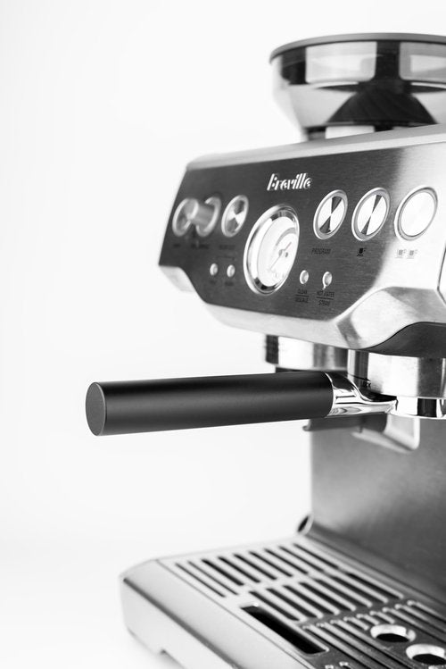 LILQ 54mm Bottomless Naked Lay Flat Portafilter Compatible with Breville Barista Express/Pro, Bambino, and More – Includes 18–20g Basket (Black Aluminum, 54mm Breville)