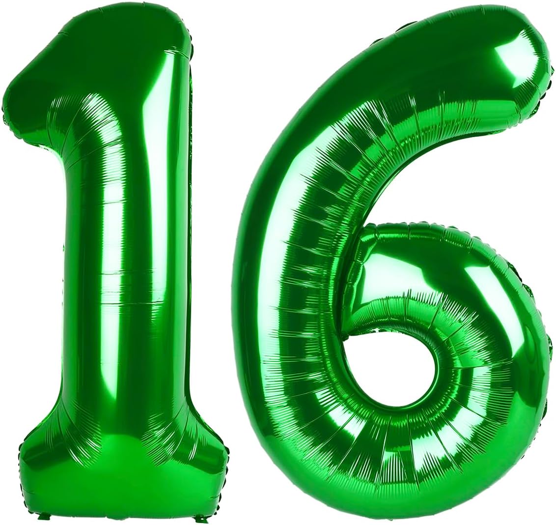 Skiennix 40-Inch Dark Green Number Balloons - Perfect Happy Birthday & Wedding Anniversary Decor