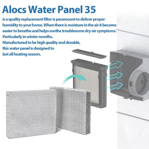 35 Water Panel Humidifier Filter Pad Replacement for Aprilaire 600 600A 600M 700 700A 700M 760 760A 768 350 360 560 560A 568 Whole House Humidifiers; Furnace Humidifier Filter(2 Pack Aluminum Mesh)
