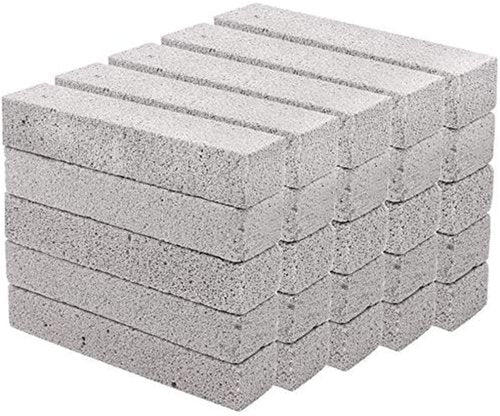 25 Pieces Pumice Stone Toilet Bowl Cleaner, Pumice Scouring Stick Remove Hard Water Ring in Toilet, Pumice Stones for Cleaning, Household, Bath, Kitchen, Pool (5.9 x 1.4 x 0.9 Inches)