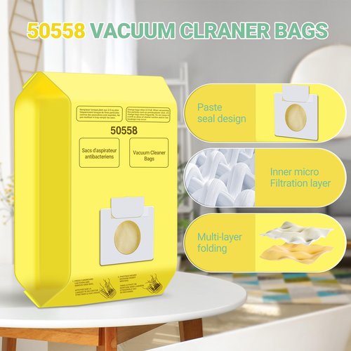 6 Pack Vacuum Cleaner Bags Fit for Kenmore Canister Type C/Q 5055 50555 50557 50558 and Pana·sonic Type C-5 C-18, 200 Series, 400 Series, 600 Series, 700 Series, 800 Series Vacuum By Improvedhand