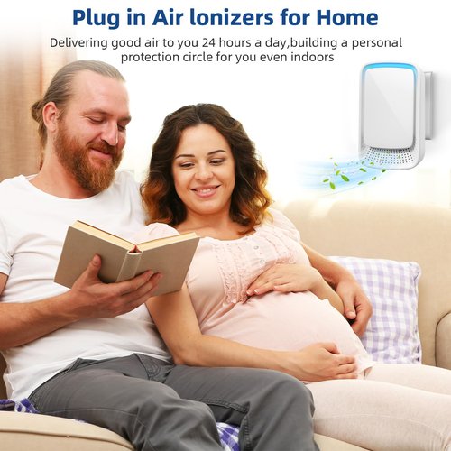 8Pack Air Ionizers for Dust Mites Plug in,Air Ionizer Plug In Air Purifier with Negative Ion Generator,Quiet Air Freshener for Office,Basement,Bedroom,Air Purifiers for Odor,Pets Smell,Dust,Smoke
