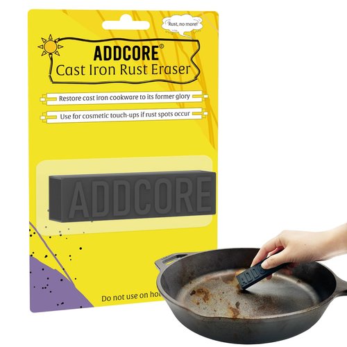 Rust Eraser, Premium Rust Remover for Cast Iron Pans, Knives & Tools, Hard Anodized Cookware and Other Pots, Remove Rust from Any Metallic Surface - 1 Pack